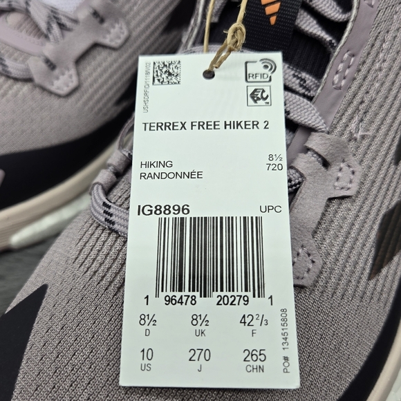 New adidas Terrex Free Hiker 2 Preloved Fig Women's Trail Running Shoes Size 10 - Picture 8 of 8